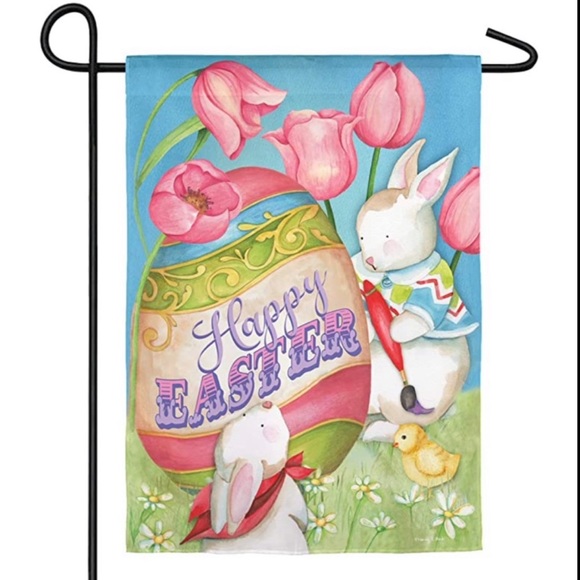 Happy Easter Egg Garden Yard Flag Lawn Holiday Spring Decoration 13X18 Inches - Picture 8 of 8